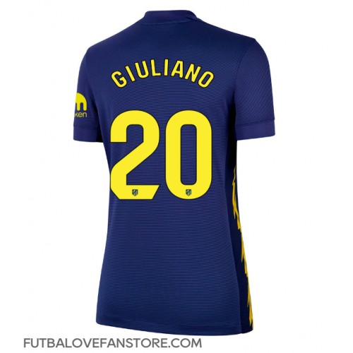Atletico Madrid Giuliano Simeone #20 Vonkajší Ženy futbalový dres 2025-26 Krátky Rukáv Atletico Madrid Giuliano Simeone #20 Vonkajší Ženy futbalový dres 2025-26 Krátky Rukáv